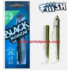 Combo Fiiish Black Minnow 120mm 25g Off Shore KAKI Combo Fiiish Black Minnow 120mm 25g Off Shore KAKI